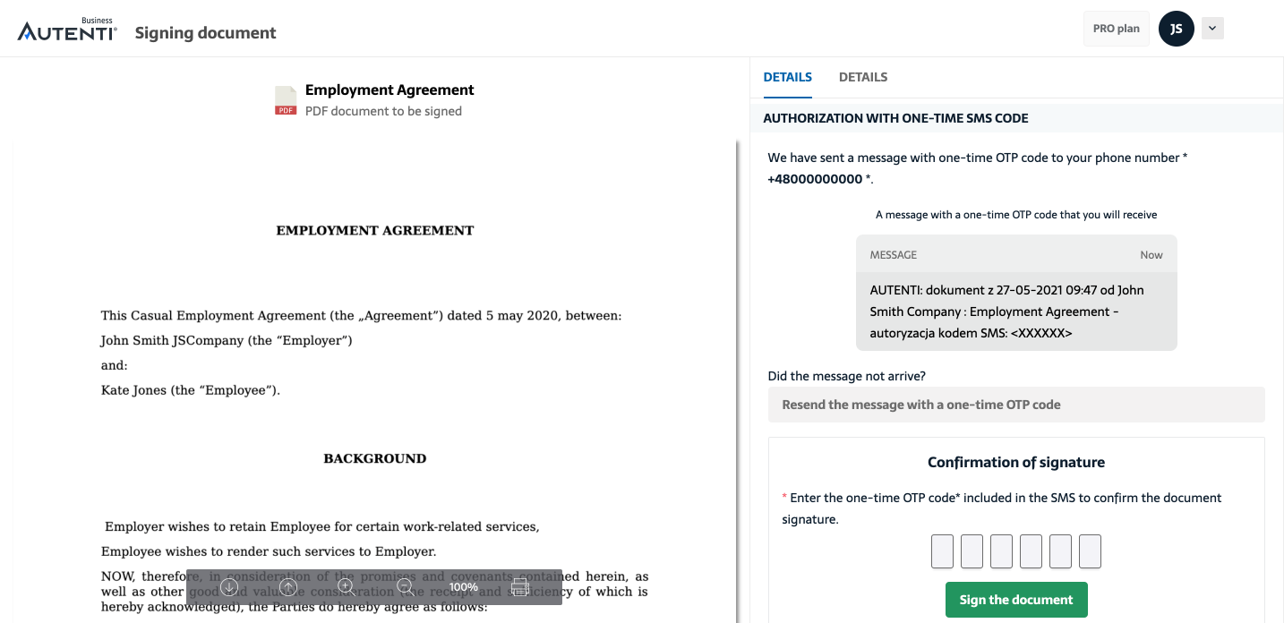 otp authorisation