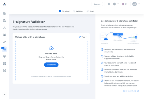 E-signature validator