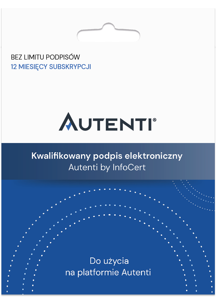 Podpis kwalifikowany Autenti by InfoCert na 1 rok